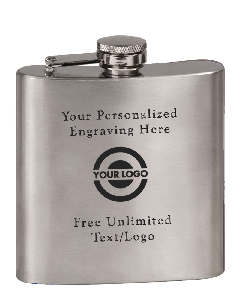Silver Personalized Stainless Steel Flask