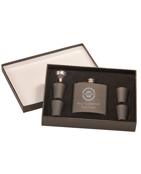 Custom Flask Set with Shot Glasses