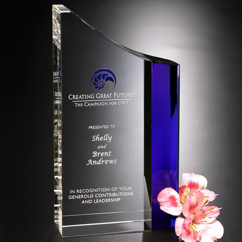 Faceted Wave Crystal Award
