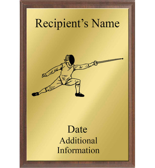 Fencing Silhouette Plaque