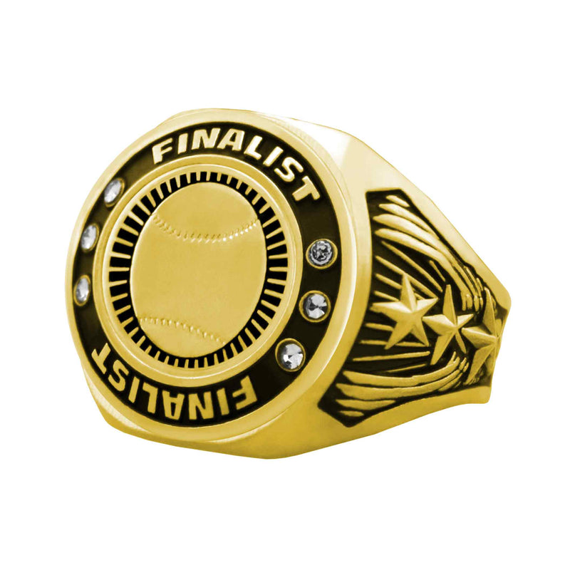 Bright Gold Baseball Championship Ring - Finalist