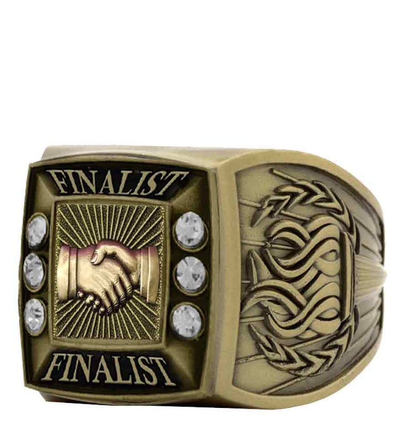 Gold Business Championship Ring With Finalist Bezel