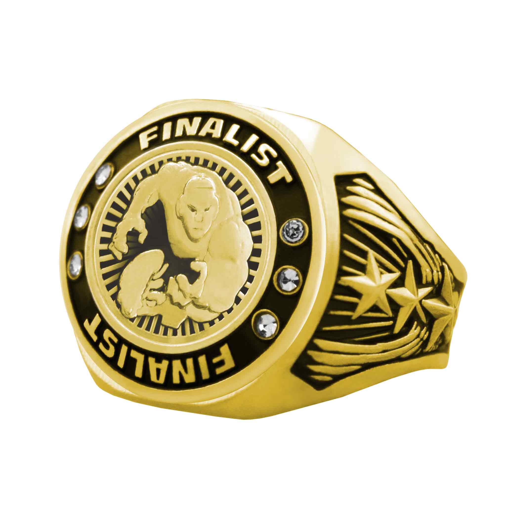 Bright Gold Wrestling Championship Ring - Finalist