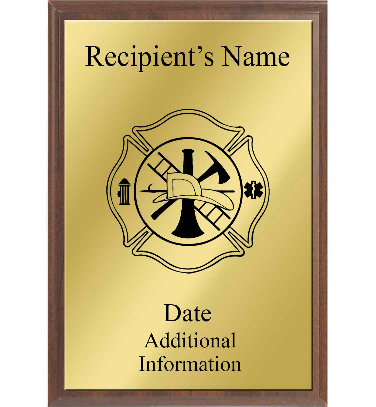 Firefighter Silhouette Plaque