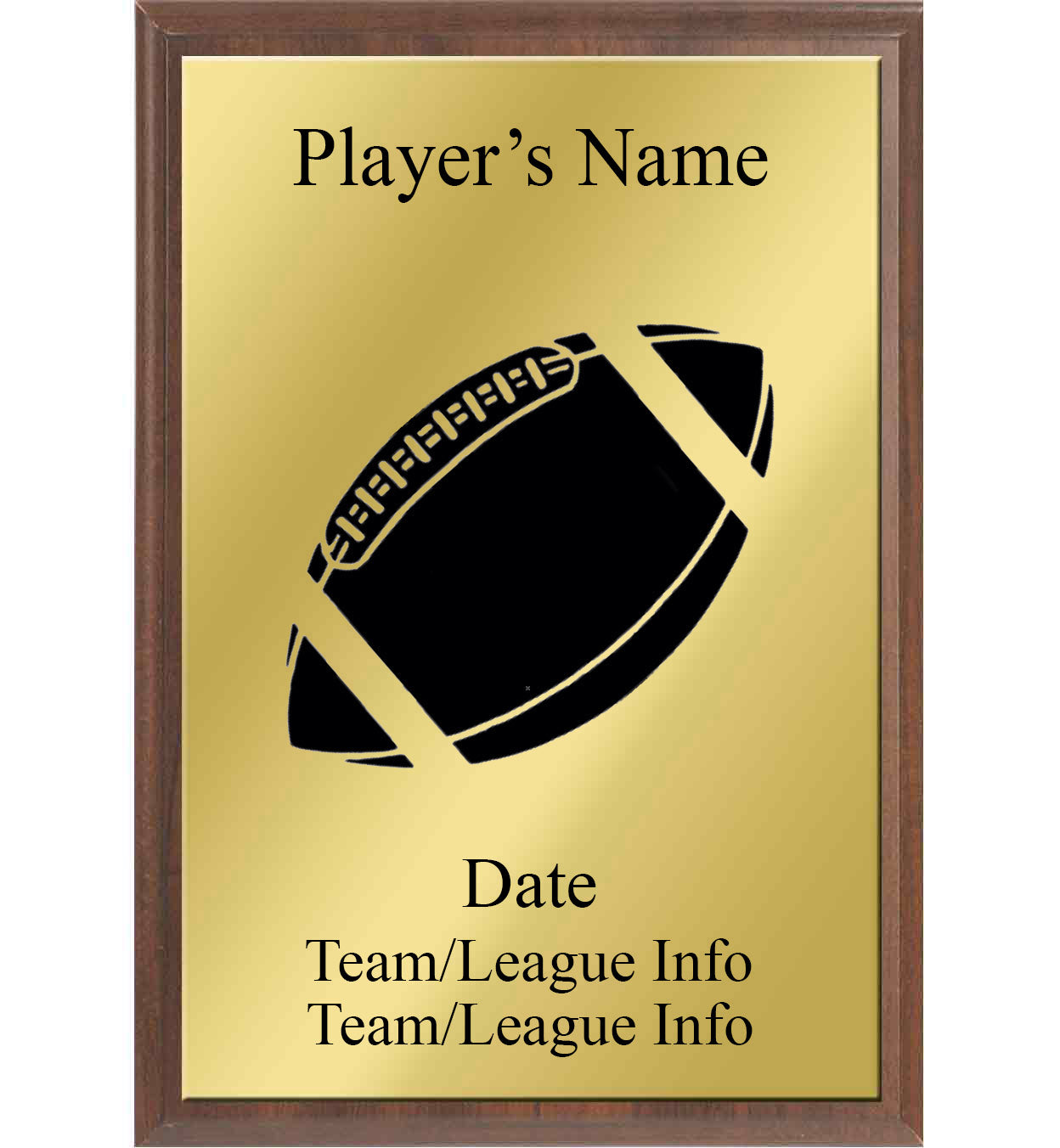 Football Silhouette Plaque