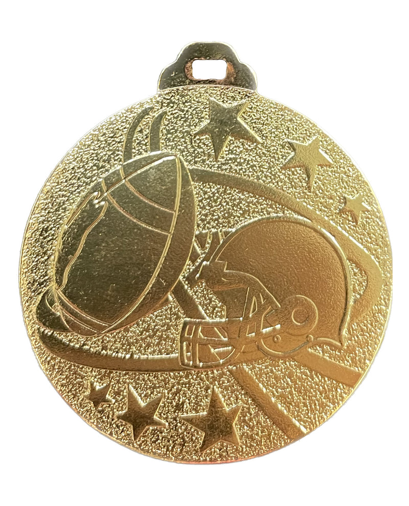 Gold six star football medal