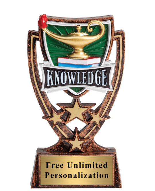 Four Star Lamp of Knowledge Trophy