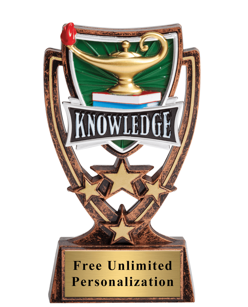 Four Star Lamp of Knowledge Trophy