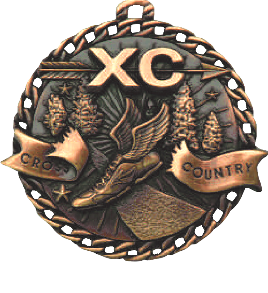 Bronze Ribbon Burst Cross Country Medal