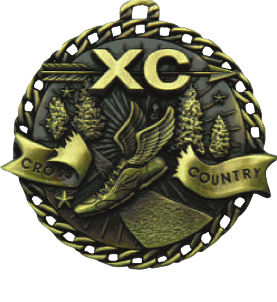 Ribbon Burst Cross Country Medal