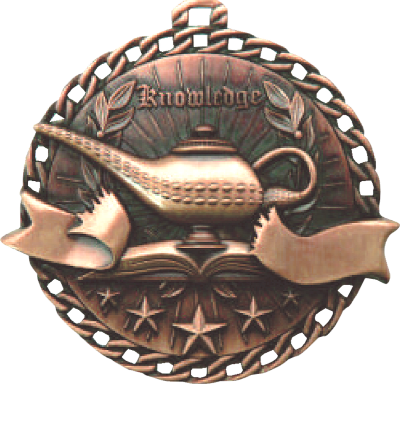 Bronze Ribbon Burst Knowledge Medal