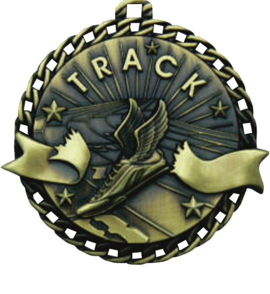 Ribbon Burst Track Medal