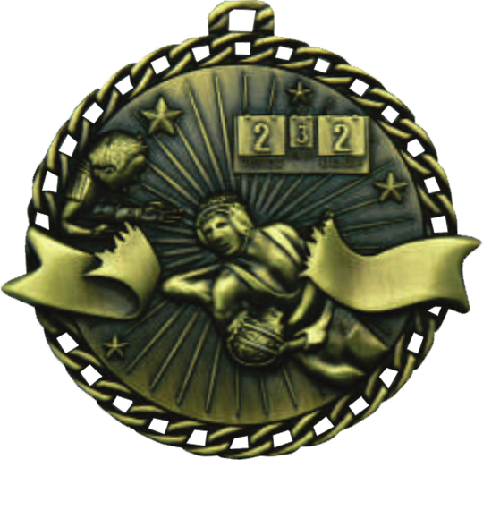Ribbon Burst Wrestling Medal
