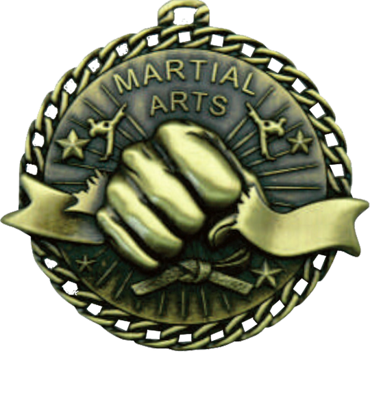 Ribbon Burst Martial Arts Medal