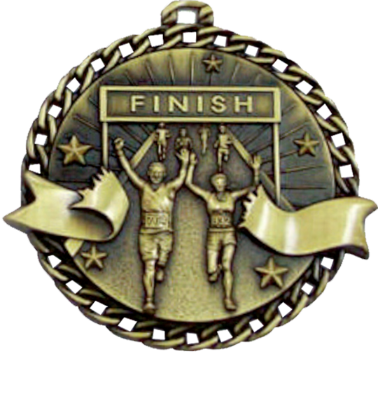 Ribbon Burst Running Medal