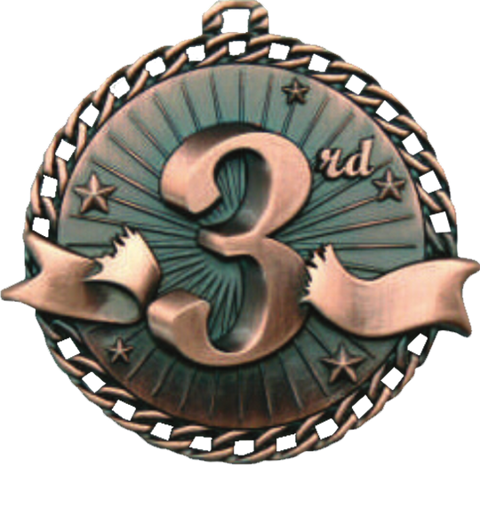 Ribbon Burst 3rd Place Medal