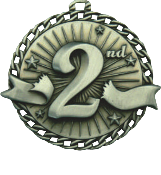 Ribbon Burst 2nd Place Medal