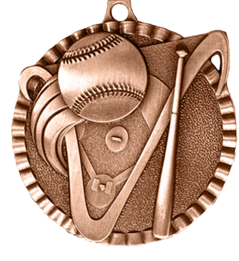 Bronze Victory Scene Baseball Medal