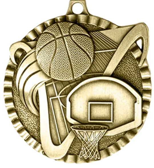 Victory Scene Basketball Medal