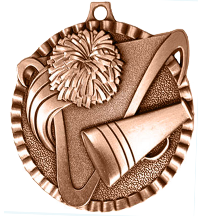 Bronze Victory Scene Cheerleader Medal
