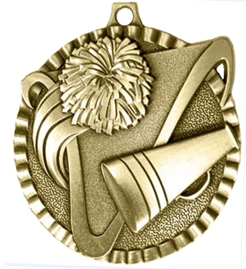 Gold Victory Scene Cheerleader Medal