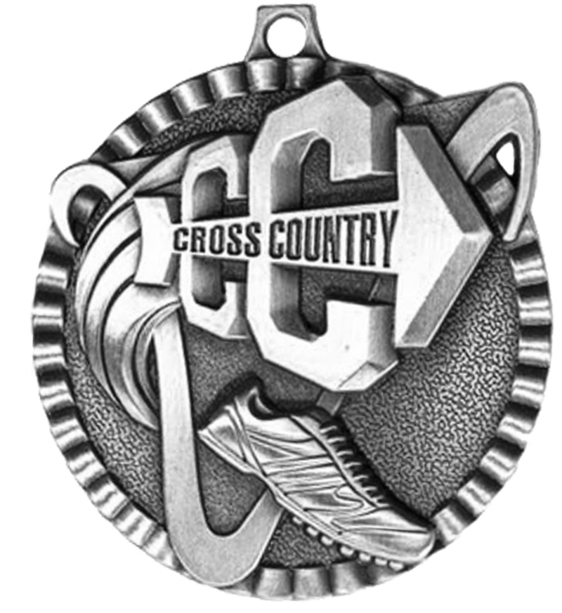 Silver Victory Scene Cross Country Medal