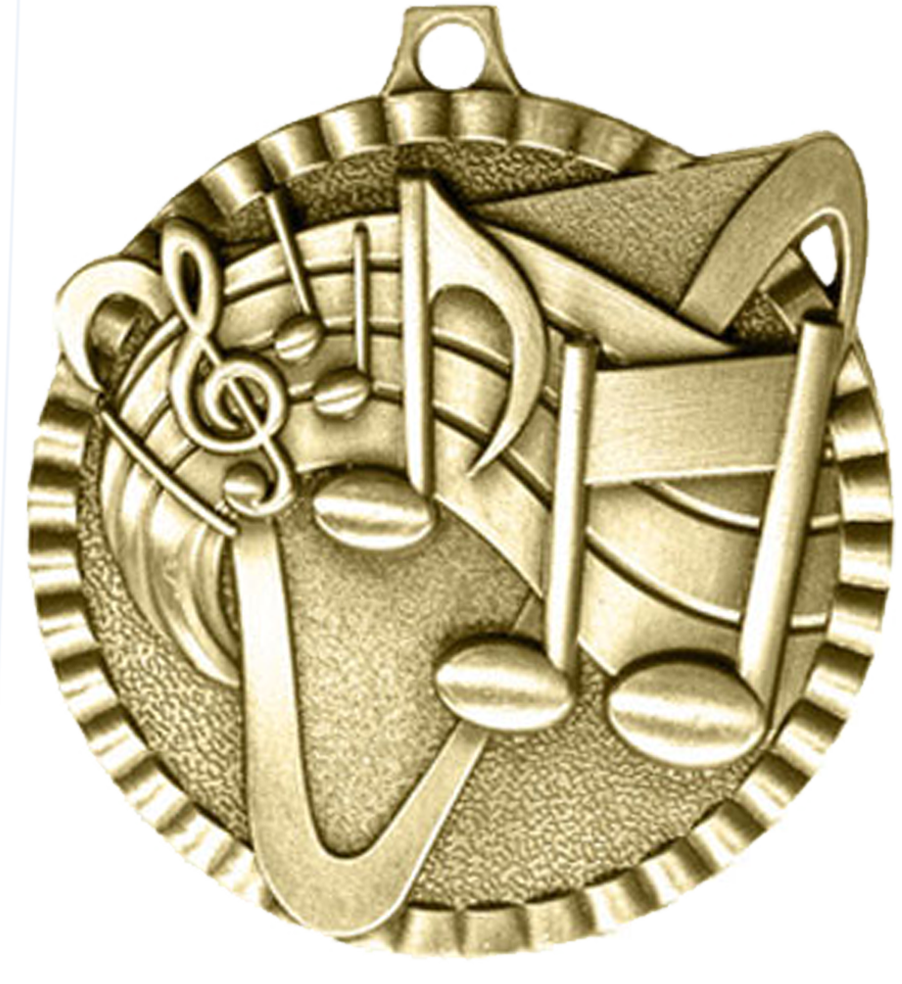 Gold Victory Scene Music Medal