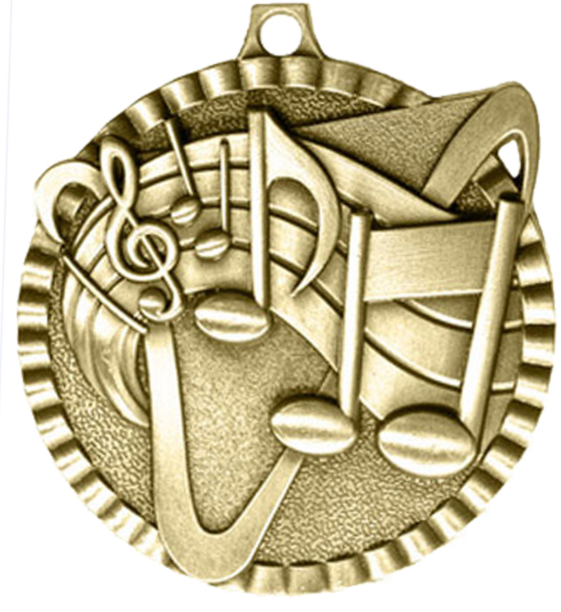 Gold Victory Scene Music Medal