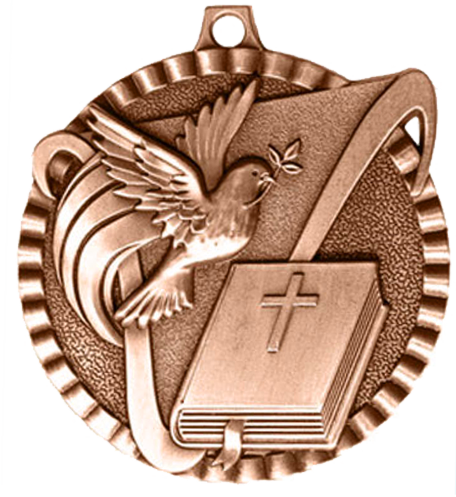 Bronze Victory Scene Religion Medal