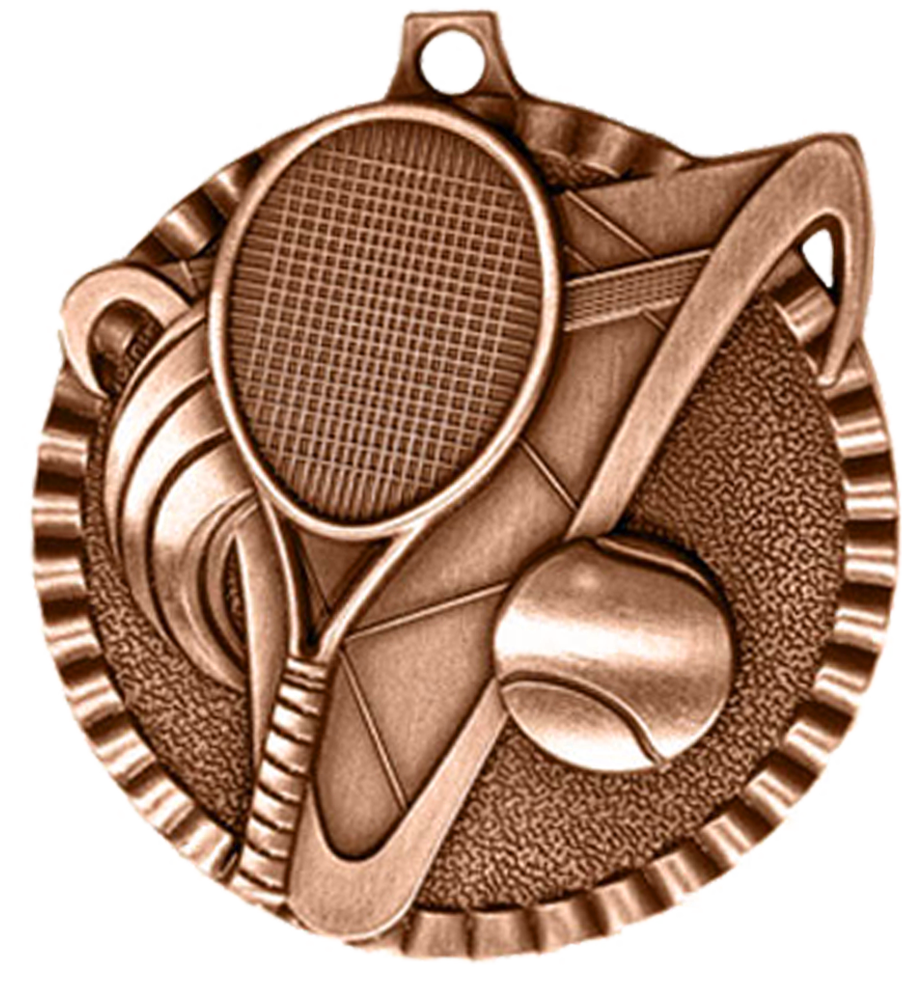 Bronze Victory Scene Tennis Medal