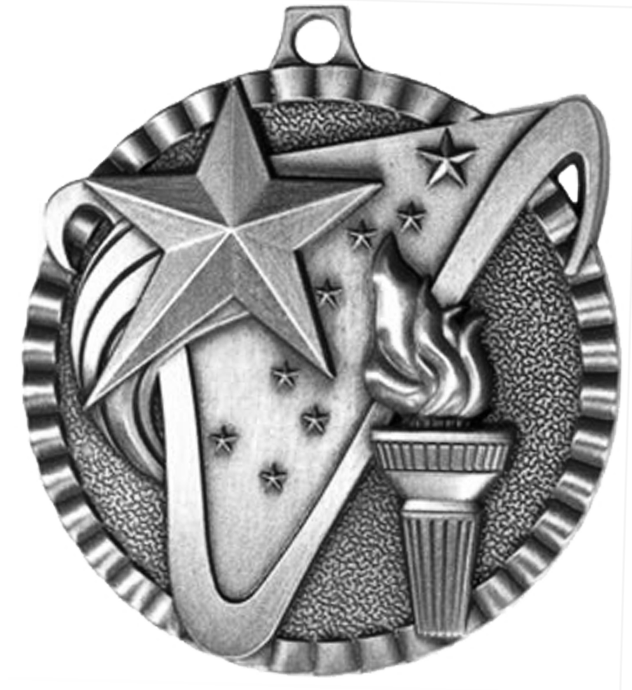 Silver Victory Scene Torch Medal