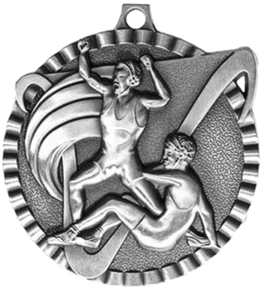 Silver Victory Scene Wrestling Medal