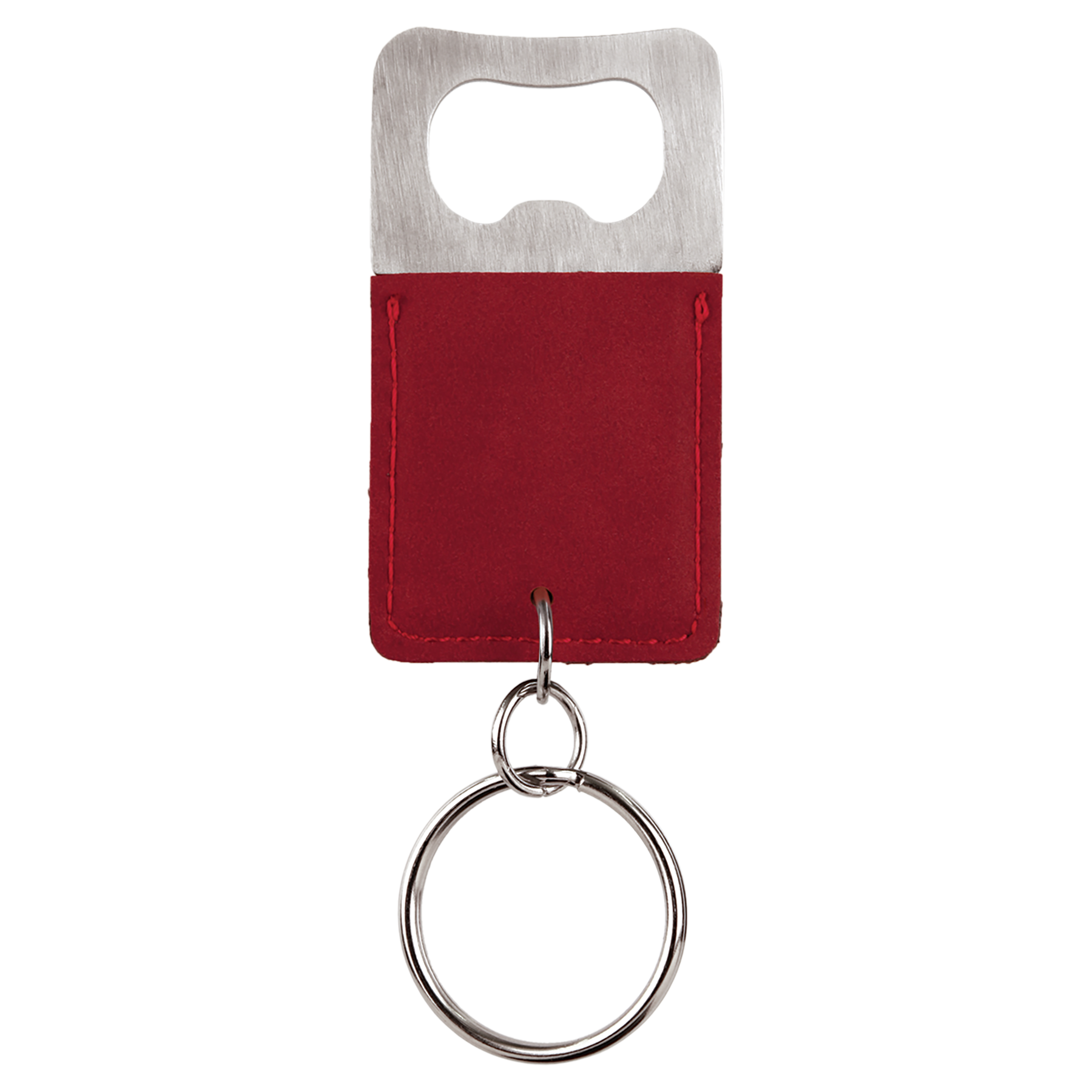 Rose Rectangle Bottle Opener Keychain