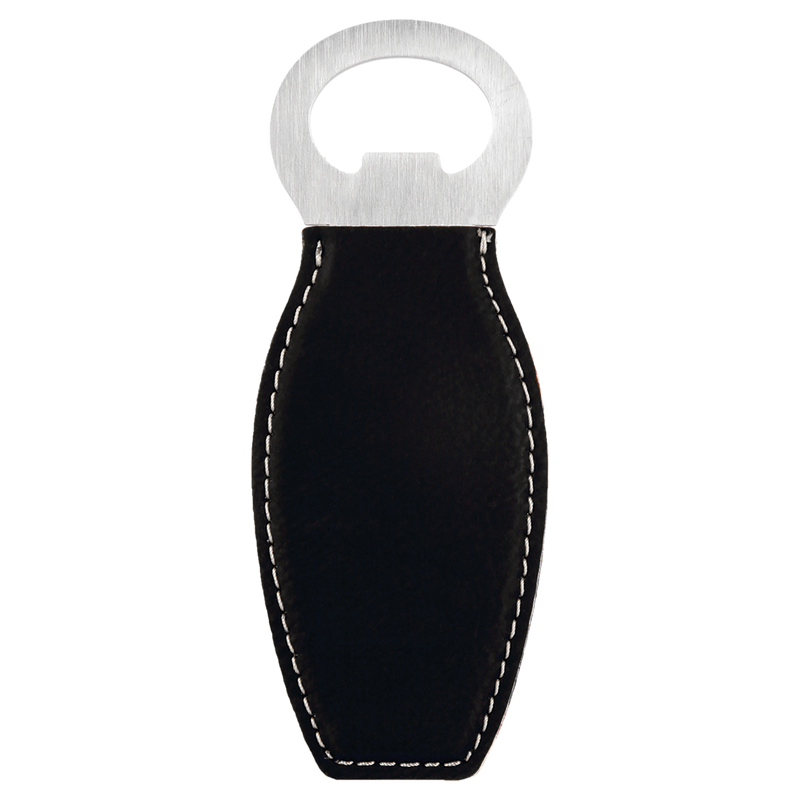 Black and Silver Personalized Magnetic Bottle Opener