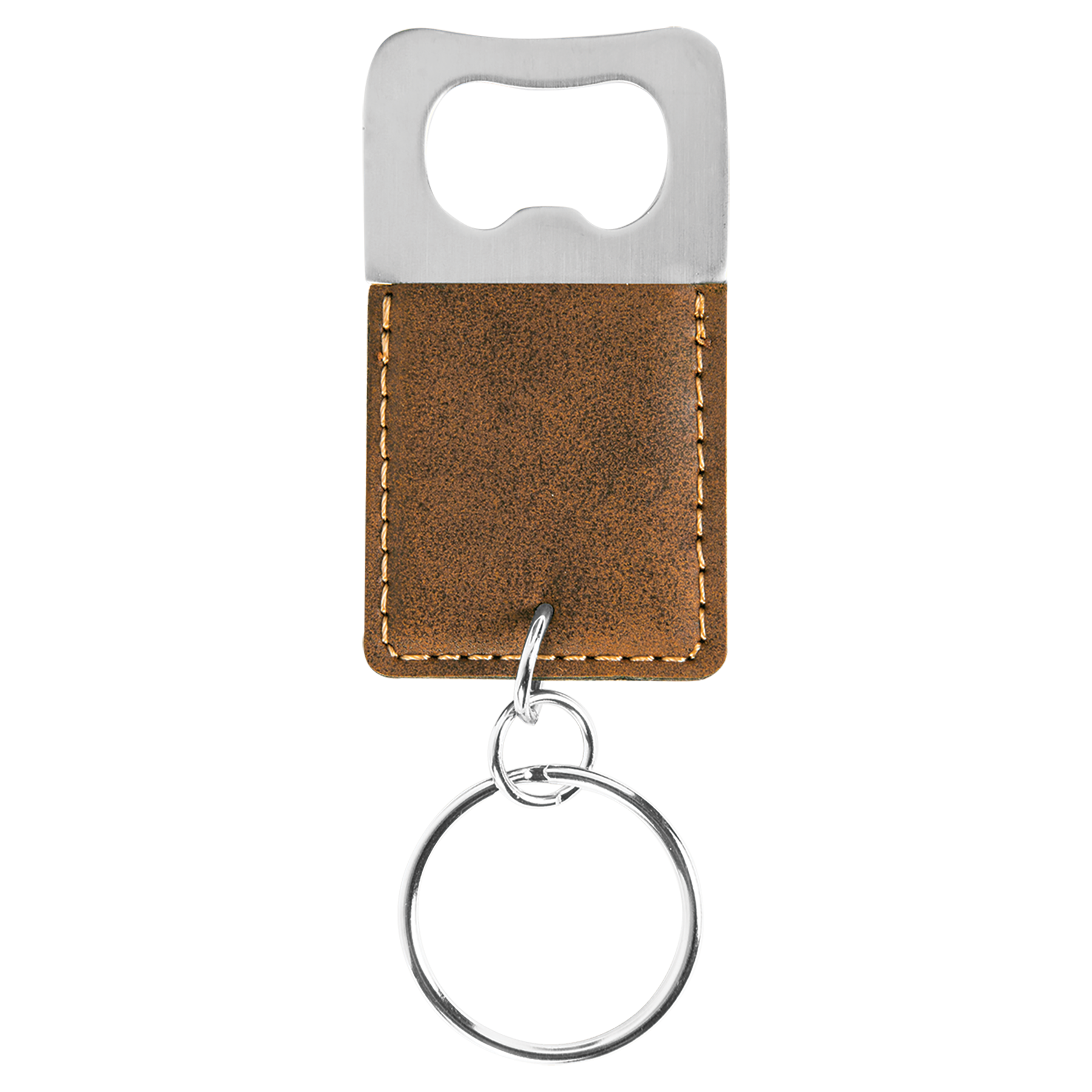 Rustic Gold Rectangle Bottle Opener Keychain