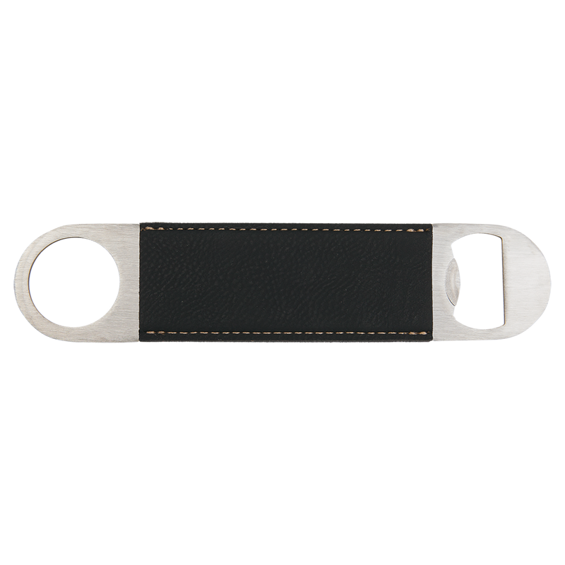 Black and Gold Personalized Flat Bottle Opener