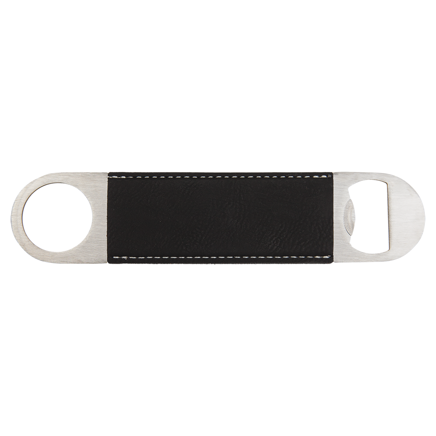 Black and Silver Personalized Flat Bottle Opener