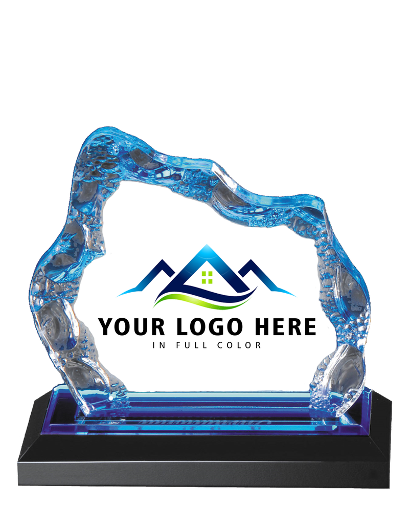 Color Printed Blue Glacier Impress Acrylic Award