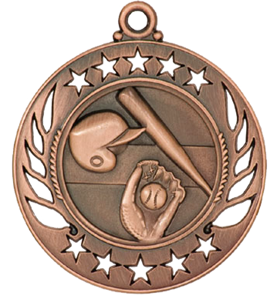 Bronze Galaxy Baseball Medal