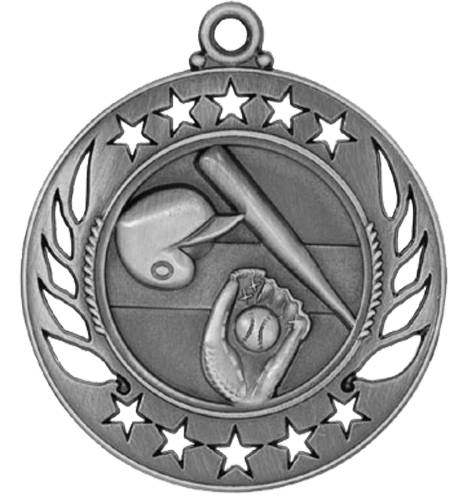 Silver Galaxy Baseball Medal