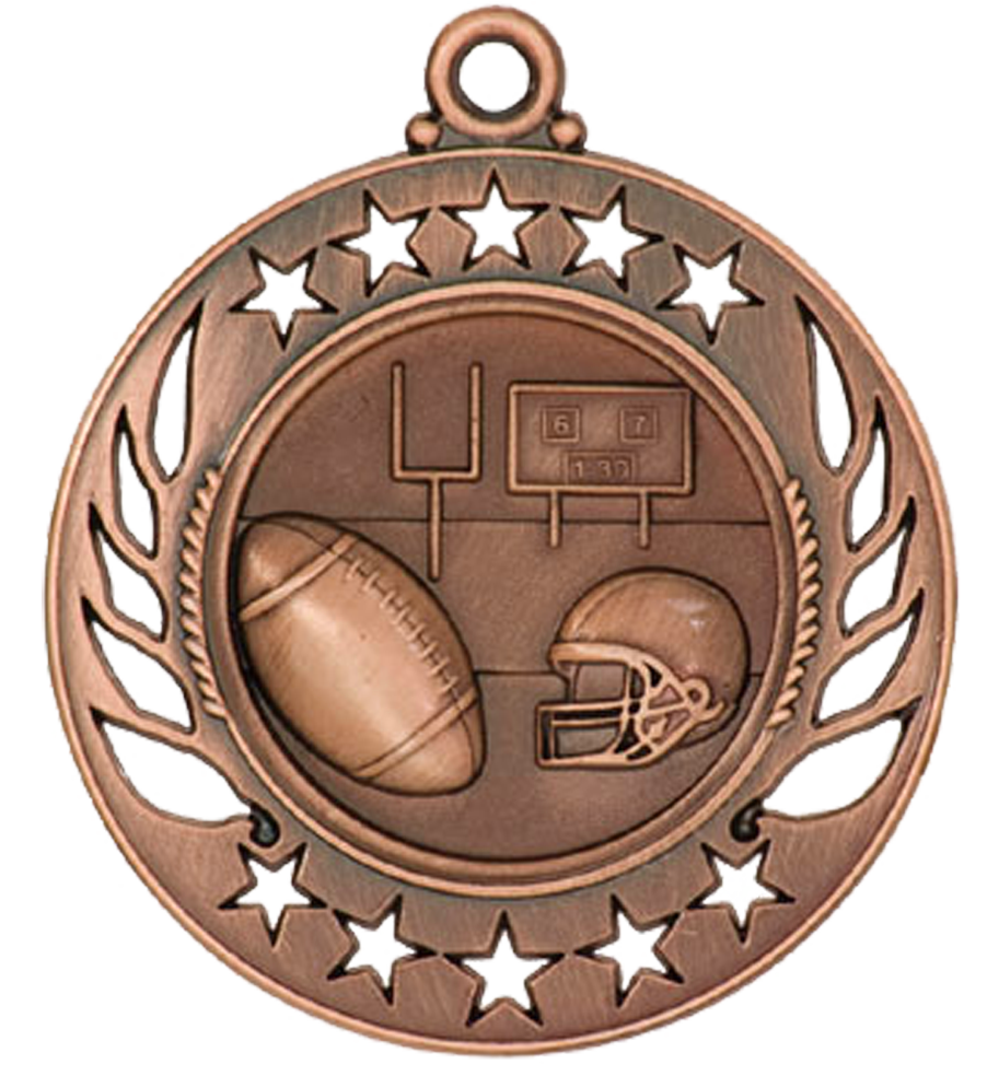 Bronze Galaxy Football Medal