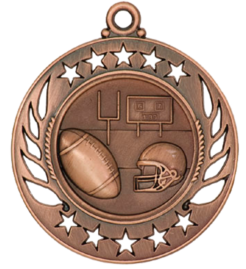 Bronze Galaxy Football Medal