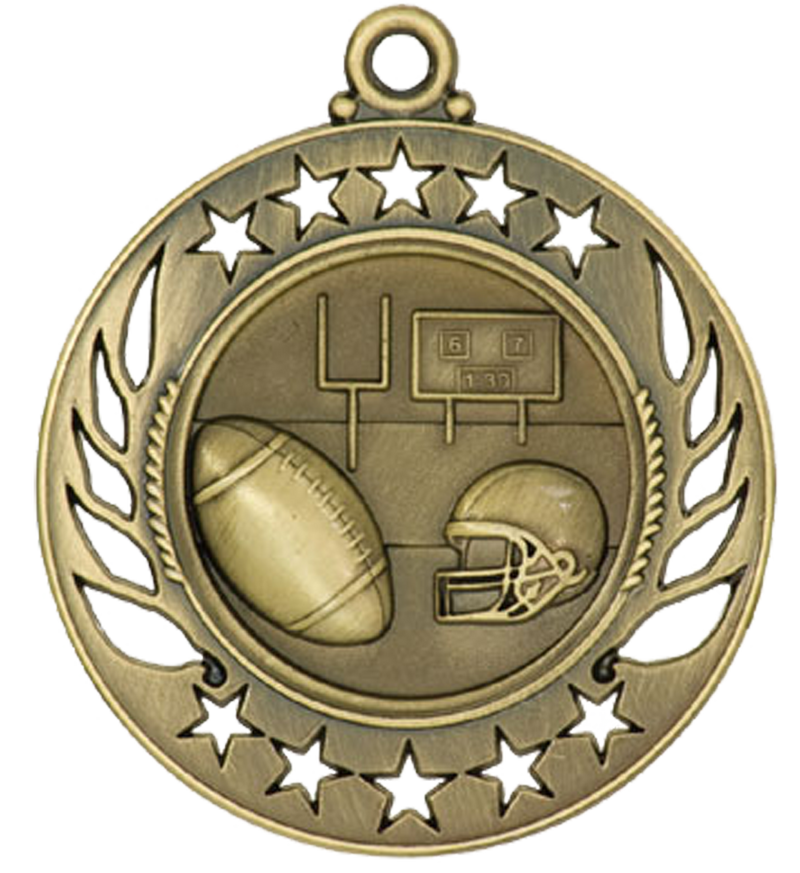 Gold Galaxy Football Medal