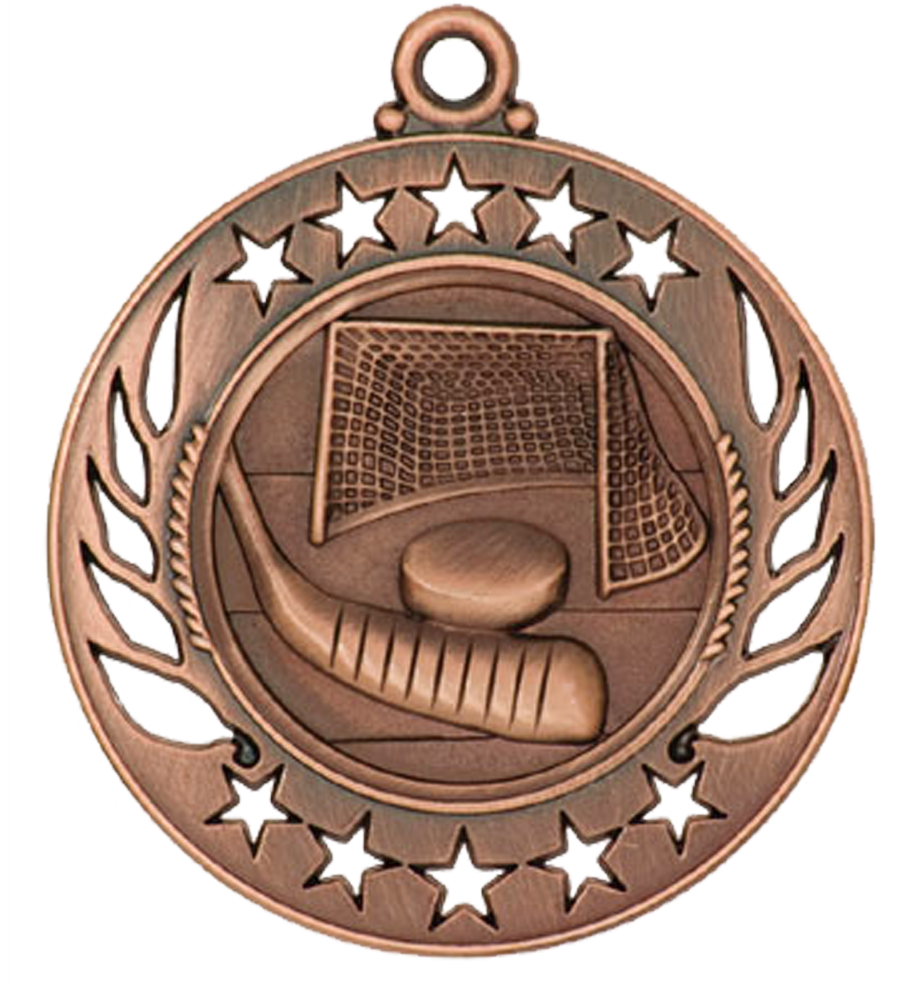 Bronze Galaxy Hockey Medal