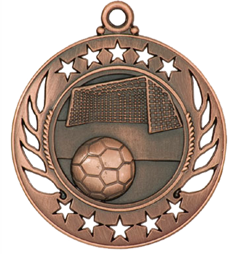 Bronze Galaxy Soccer Medal