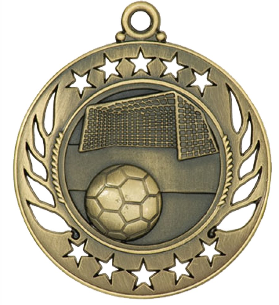 Gold Galaxy Soccer Medal