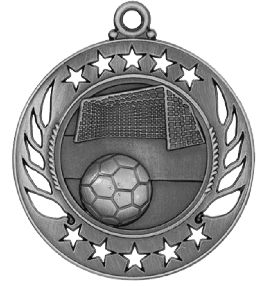 Silver Galaxy Soccer Medal