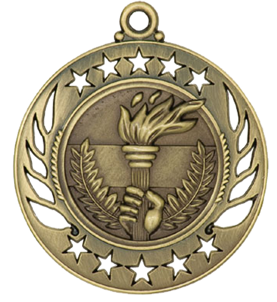 Gold Galaxy Torch Medal