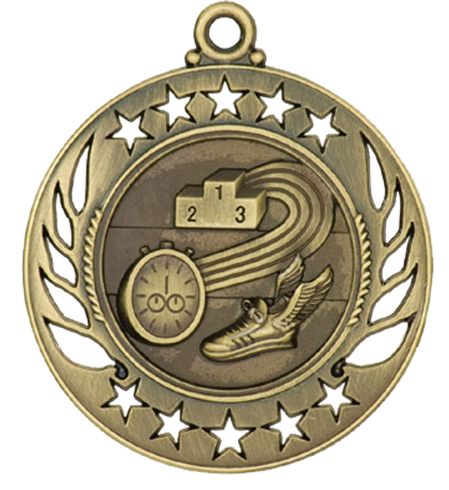 Gold Galaxy Track Medal