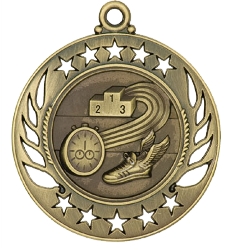 Gold Galaxy Track Medal